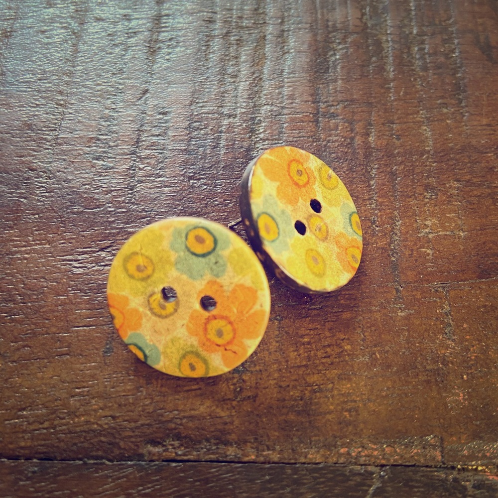 Button earrings